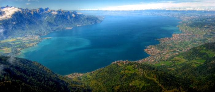 Lake Geneva from the air
