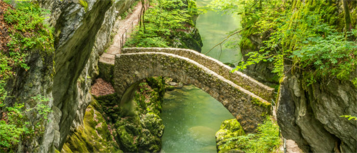 A bride in the Areuse Gorge