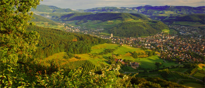View of Sissach in Northwestern Switzerland
