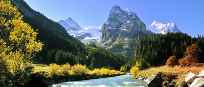River in the Swiss Alps