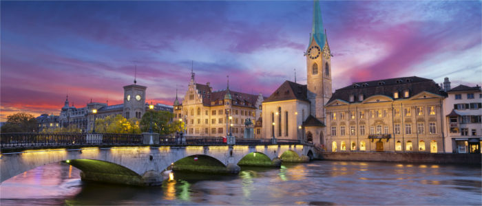 View of Zurich's old part of town
