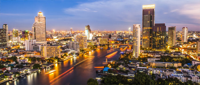 Thailand's capital Bangkok at night