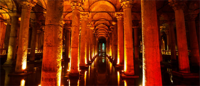 Famous water reservoir in Istanbul