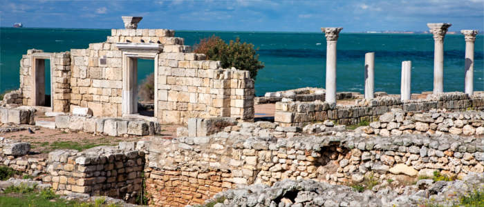 Greek ruins in Sevastopol on the Crimean Peninsula