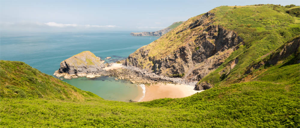 Coastal landscape in Wales