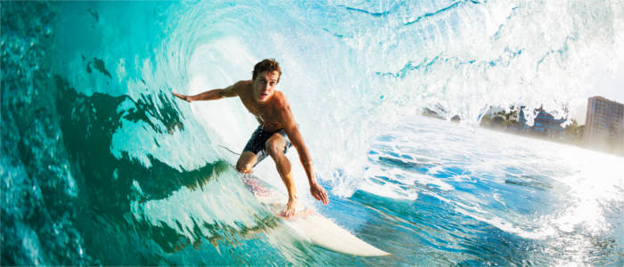 The surfing paradise of Hawaii