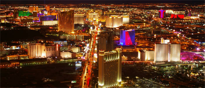 Las Vegas' skyline by night