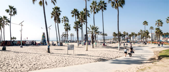 Popular beach in Los Angeles