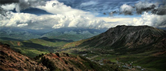 Mountainous landscape in Uzbekistan