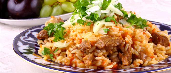 Pilaf dish in Uzbekistan