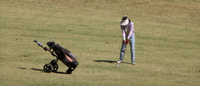 Playing golf in Zimbabwe
